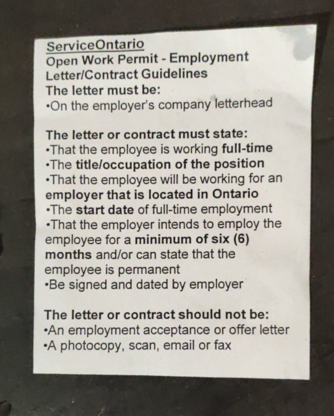 employment letter instruction for OHIP by service ontario.jpg
