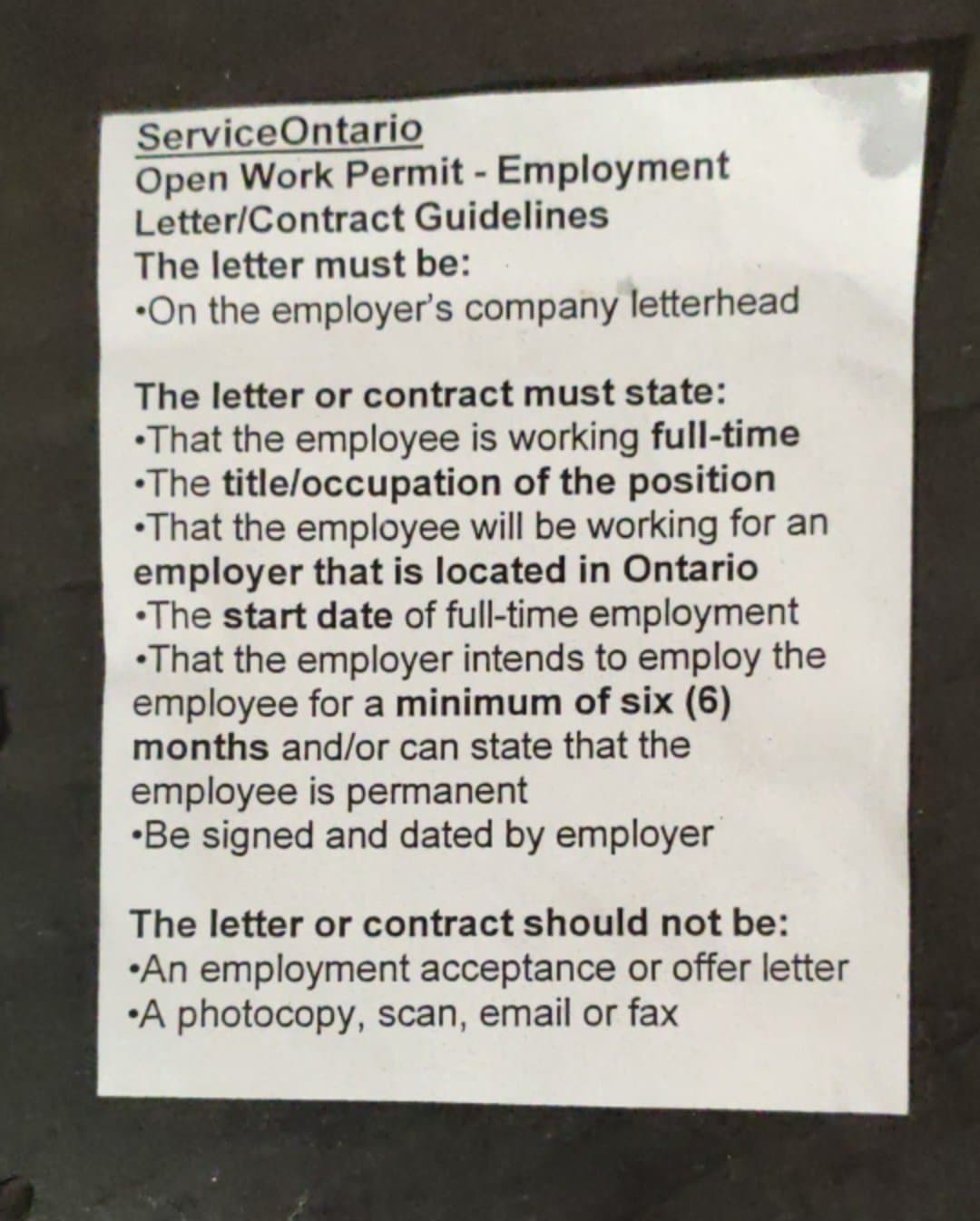 Employment Letter Template For Ohip 4386